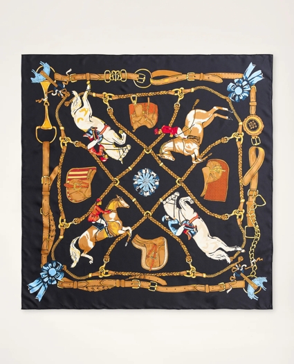 Silk Equestrian Saddle Scarf, image 1