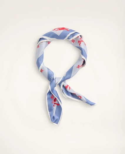 Silk Twill Square Toile Print Scarf, image 2