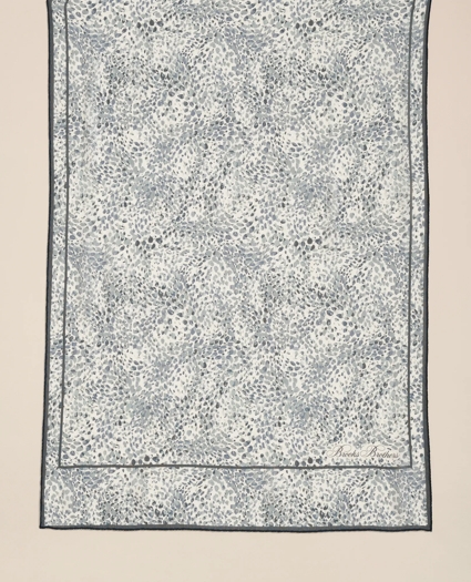 Chiffon Watercolor Motif Crinkle Scarf, image 4