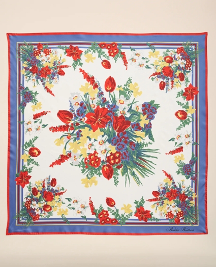 Floral Scarf in Silk Twill, image 2