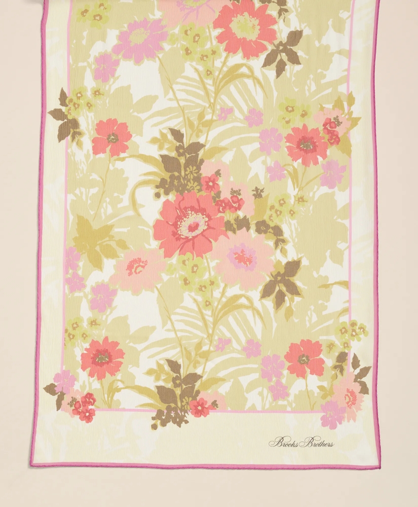 Floral Crinkle Chiffon Scarf