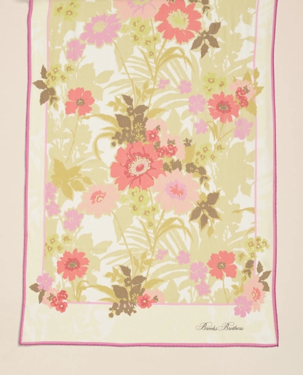 Floral Crinkle Chiffon Scarf, image 2