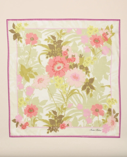 Cotton-Silk Floral Neck Scarf, image 1