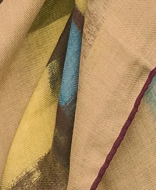 Modal Cashmere Plaid Brush Stroke Scarf, image 4