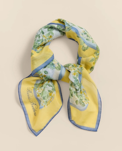 Cotton-Silk Floral Scarf, image 3