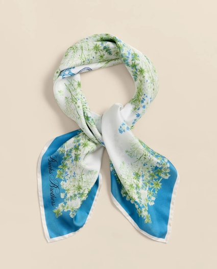 Silk Floral Square Scarf, image 4