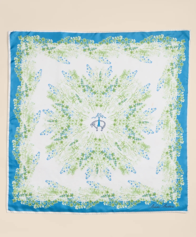 Silk Floral Square Scarf, image 5