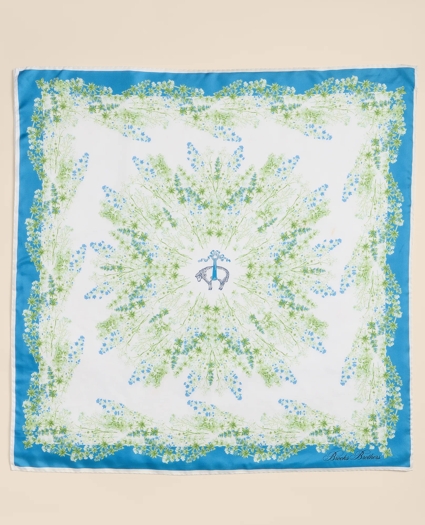 Silk Floral Square Scarf, image 5