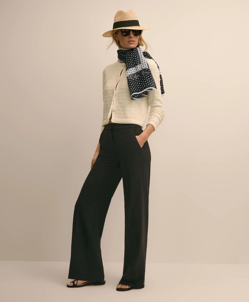 Modal-Linen-Silk Dot Motif Scarf, image 2