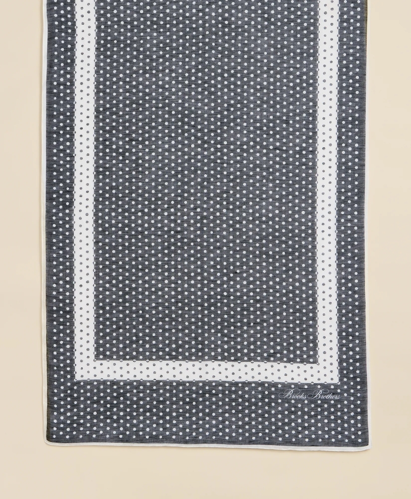 Modal-Linen-Silk Dot Motif Scarf, image 5