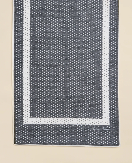 Modal-Linen-Silk Dot Motif Scarf, image 5