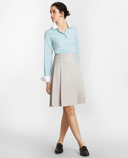 Double-Weave A-Line Skirt, image 2