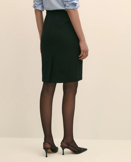 The Essentials Brooks Brothers Stretch Wool Pencil Skirt, image 3
