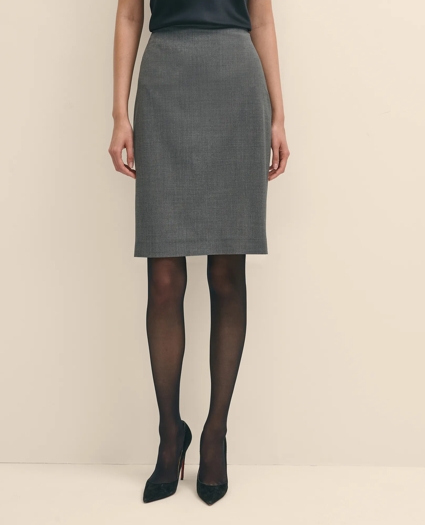 The Essentials Brooks Brothers Stretch Wool Pencil Skirt, image 2