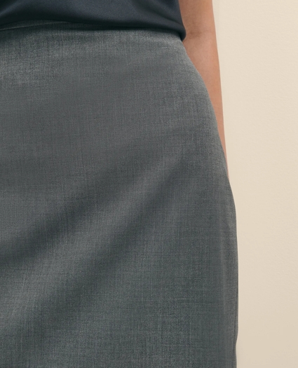 The Essentials Brooks Brothers Stretch Wool Pencil Skirt, image 4
