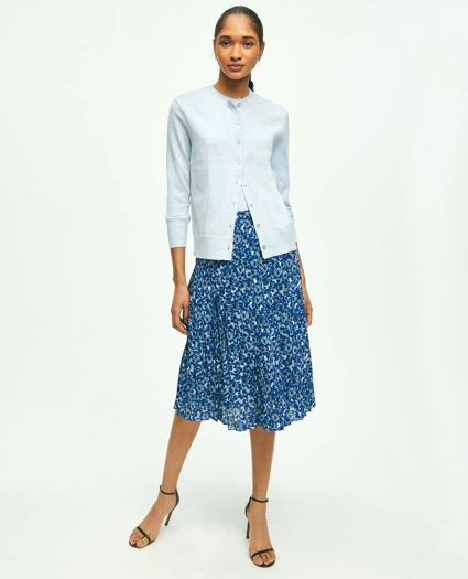 Pleated Poppy Print Skirt, image 2