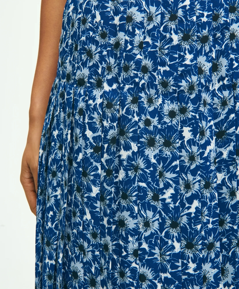 Pleated Poppy Print Skirt, image 4