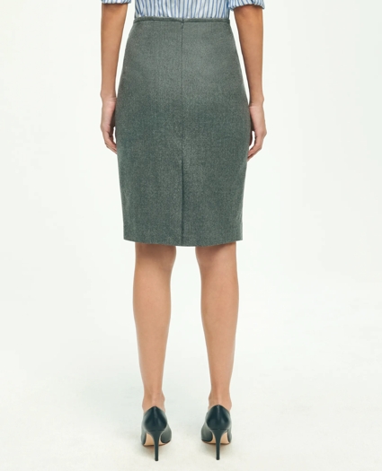 Wool Flannel Pencil Skirt, image 3