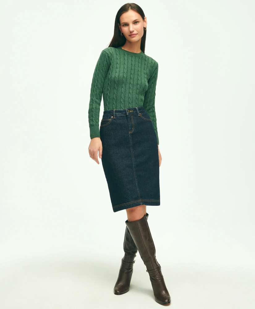 5-Pocket Slim Denim Pencil Skirt, image 2