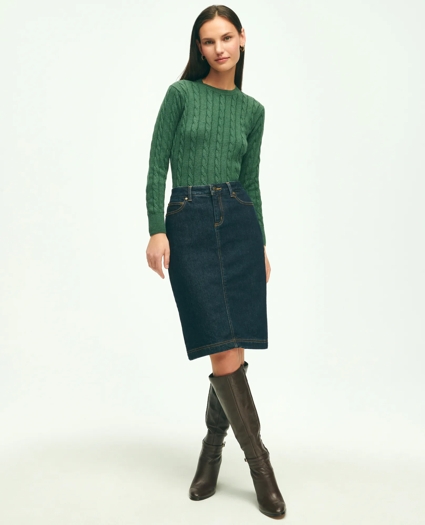 5-Pocket Slim Denim Pencil Skirt, image 2