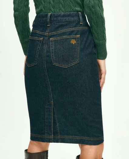 5-Pocket Slim Denim Pencil Skirt, image 3