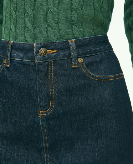 5-Pocket Slim Denim Pencil Skirt, image 4