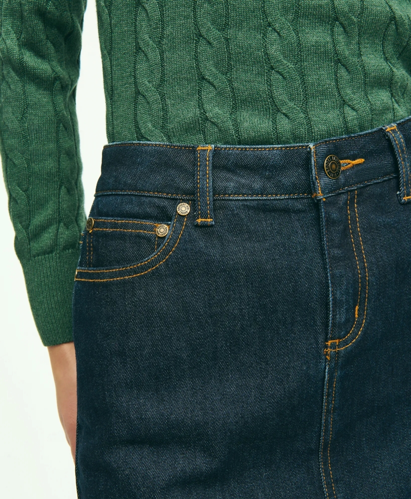 5-Pocket Slim Denim Pencil Skirt, image 5