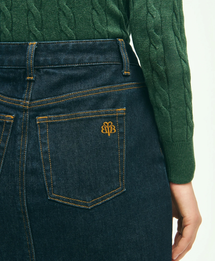 5-Pocket Slim Denim Pencil Skirt, image 6