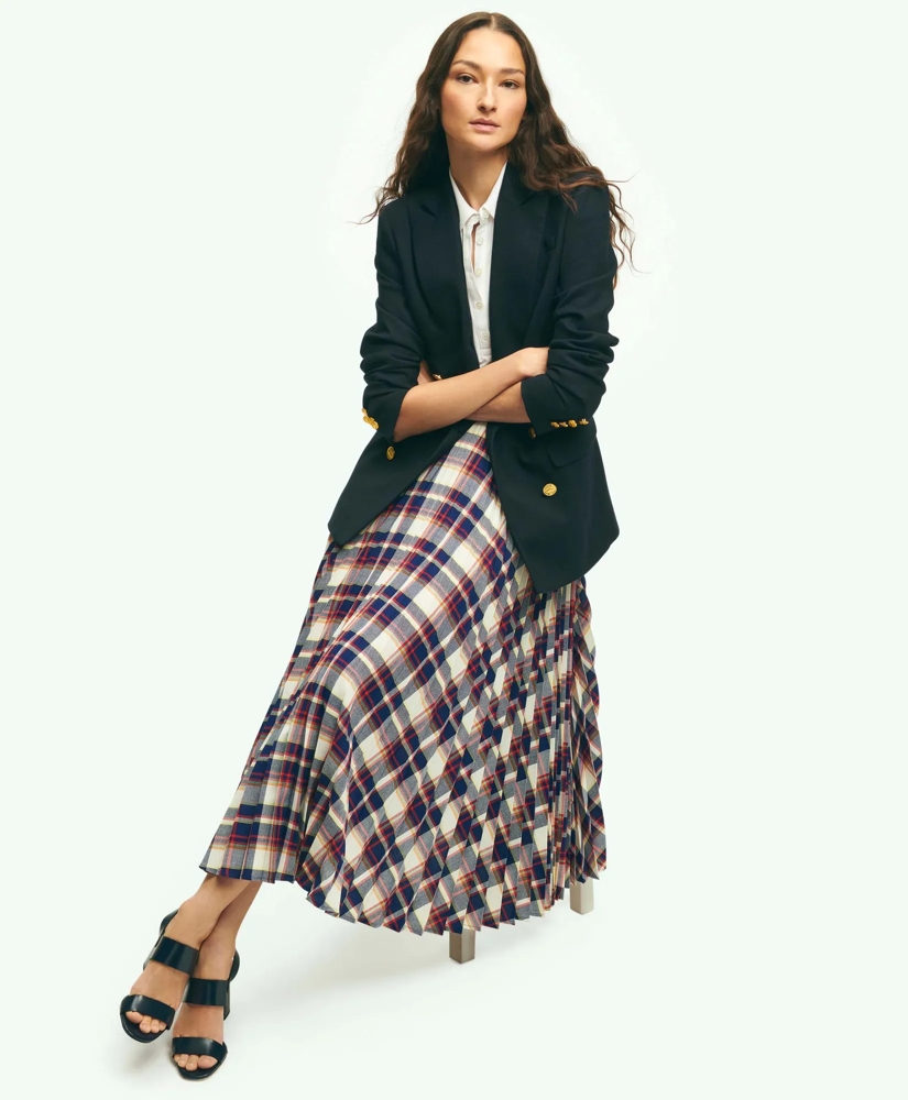 Pleated Madras Skirt, image 4