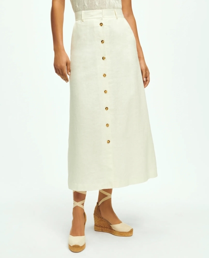 A-Line Linen Skirt, image 1