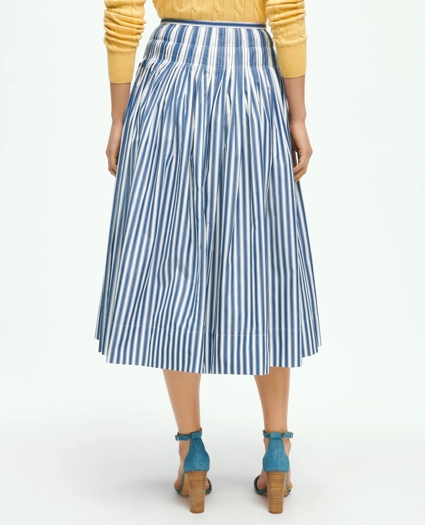 Striped A-Line Skirt In Cotton, image 4