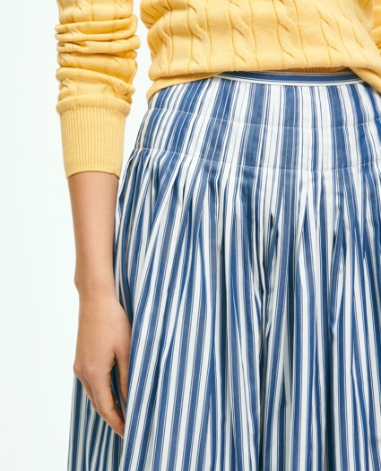 Striped A-Line Skirt In Cotton, image 5