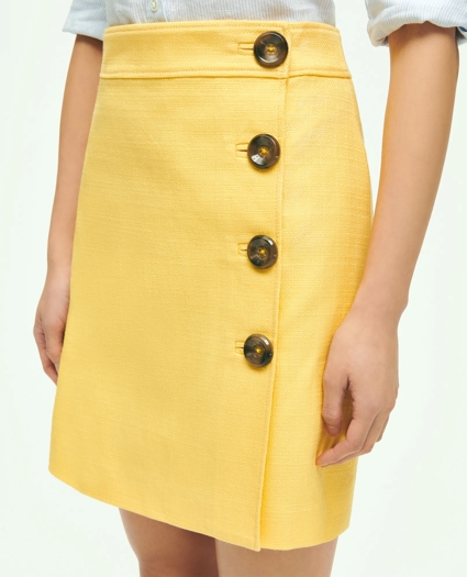 A-Line Wrap Skirt In Basketwoven Cotton, image 3
