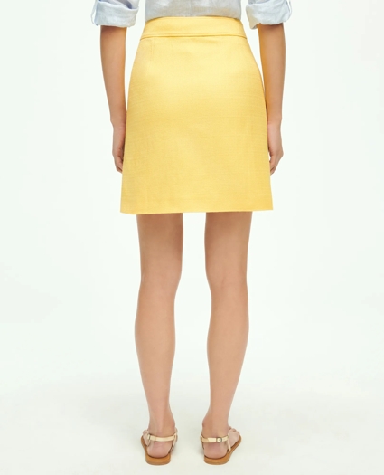 A-Line Wrap Skirt In Basketwoven Cotton, image 4