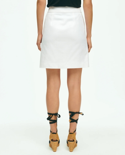 A-Line Wrap Skirt In Basketwoven Cotton, image 4