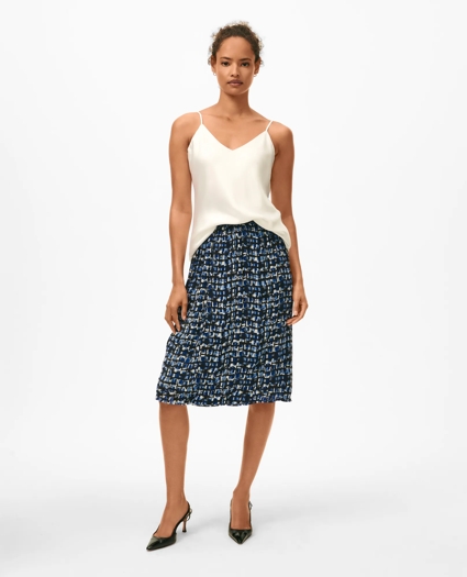 Signature Abstract Skirt in Pleated Chiffon, image 1