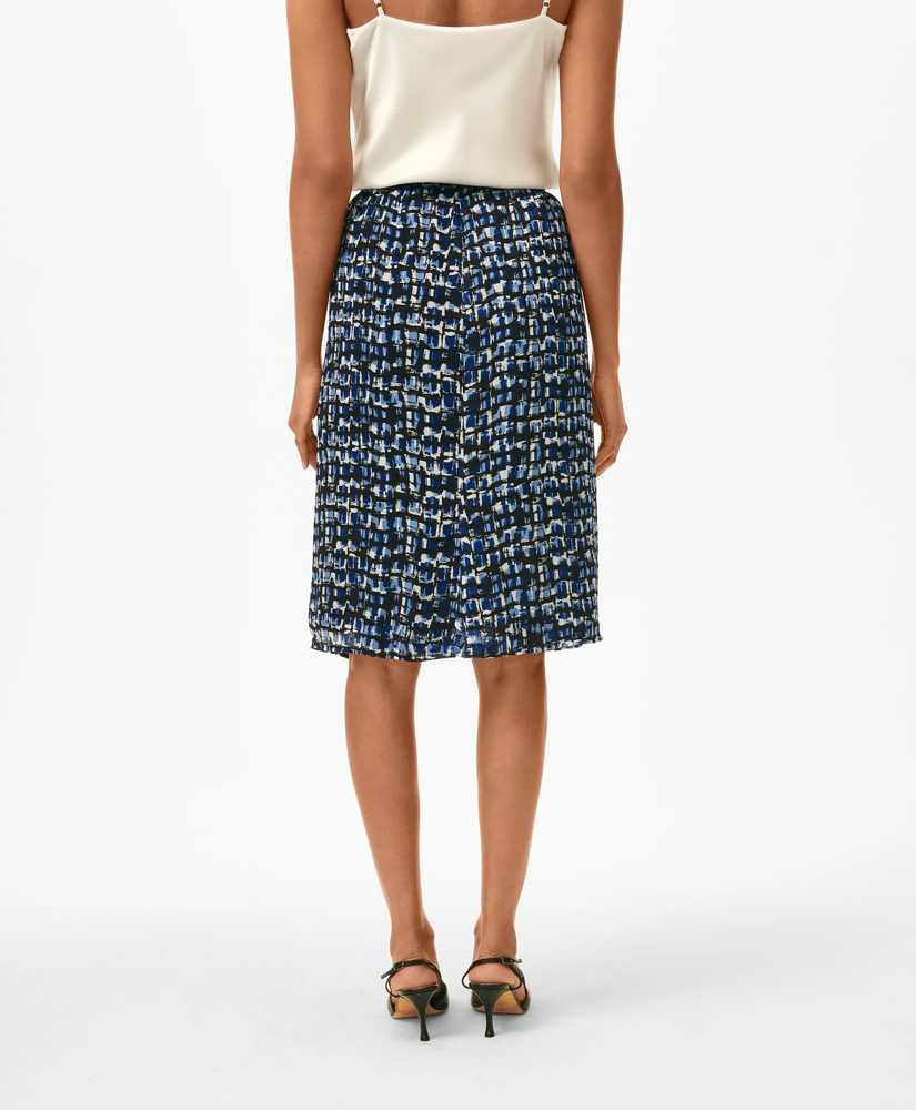 Signature Abstract Skirt in Pleated Chiffon, image 4