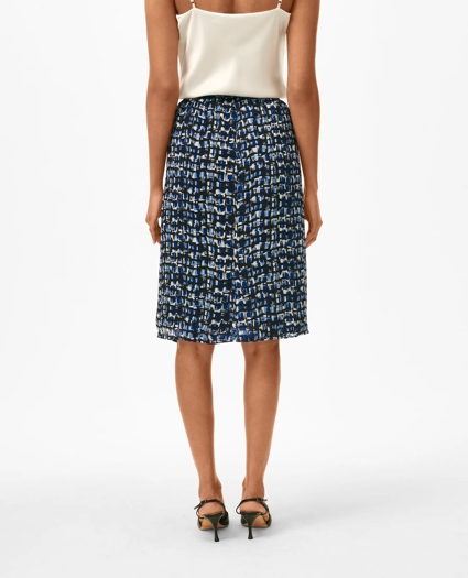 Signature Abstract Skirt in Pleated Chiffon, image 4