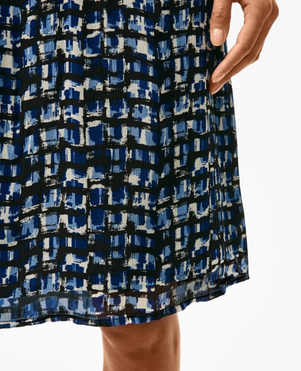 Signature Abstract Skirt in Pleated Chiffon, image 6
