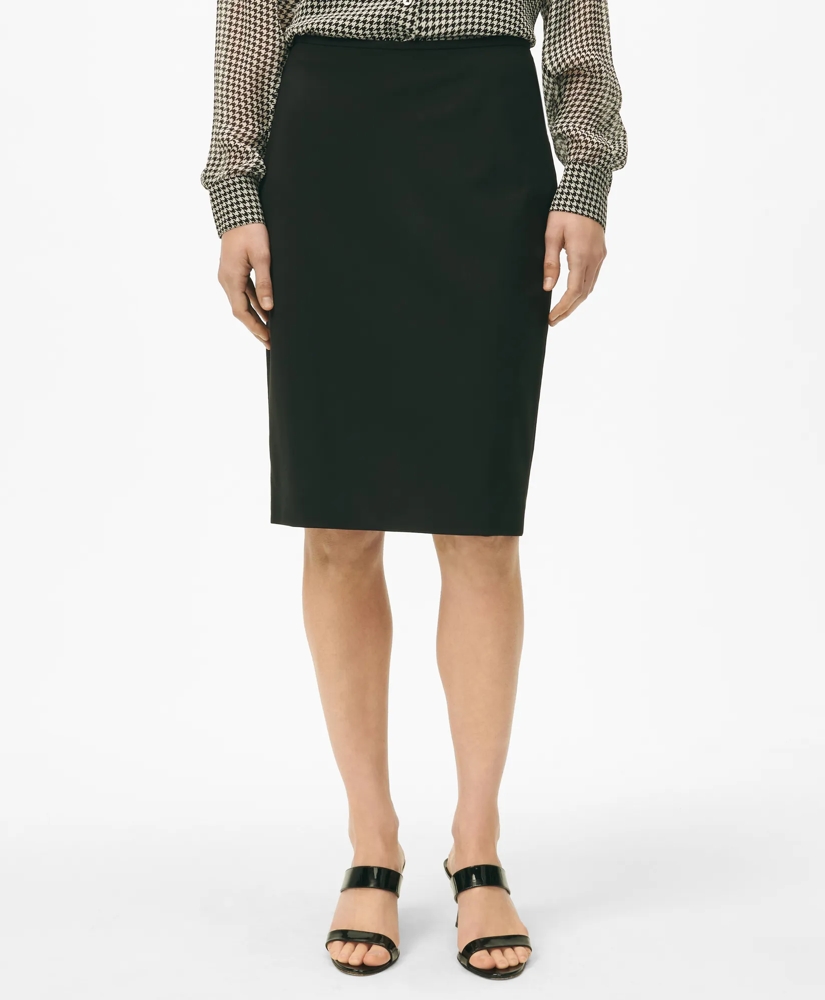 Pencil Skirt in Fine Twill Stretch Crepe