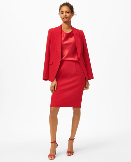 Pencil Skirt in Fine Twill Stretch Crepe, image 1