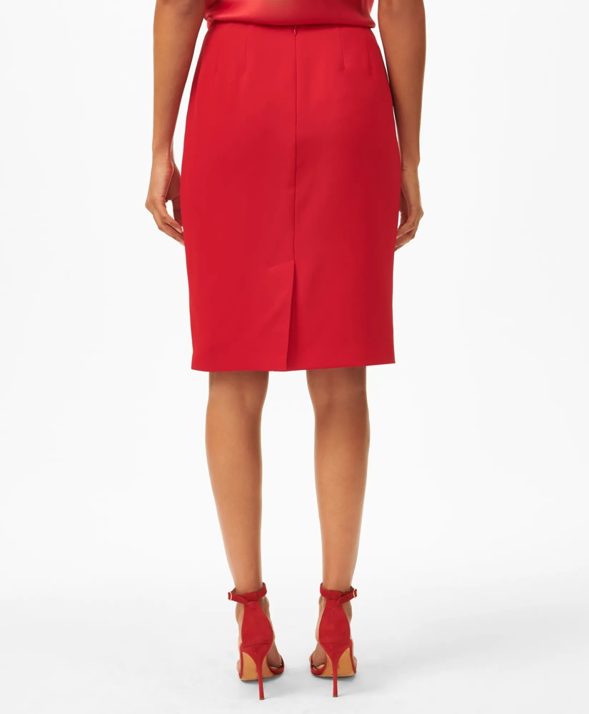Pencil Skirt in Fine Twill Stretch Crepe, image 3