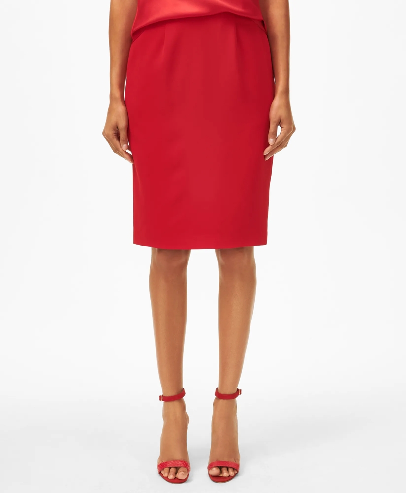 Pencil Skirt in Fine Twill Stretch Crepe, image 4