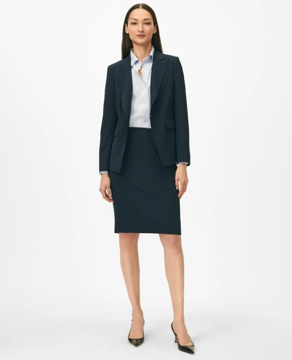 Pencil Skirt in Fine Twill Stretch Crepe, image 2