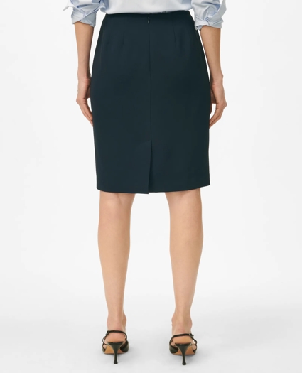 Pencil Skirt in Fine Twill Stretch Crepe, image 3