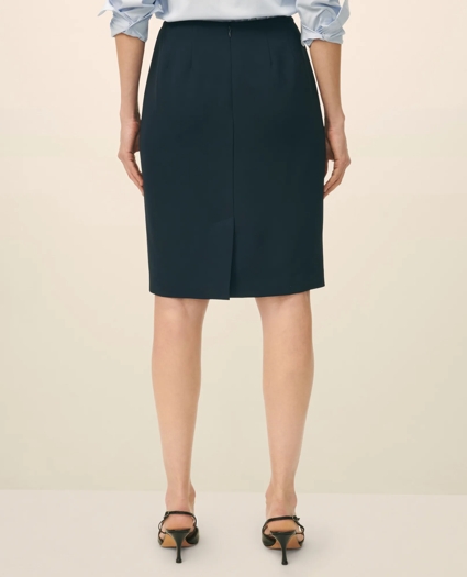 Pencil Skirt in Fine Twill Stretch Crepe, image 3