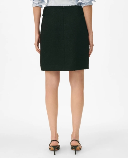 Button-Tab Skirt in Boucle, image 4