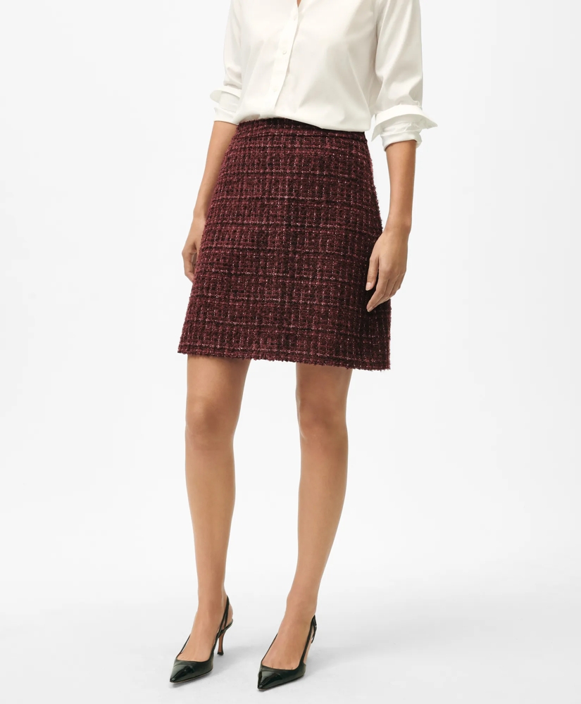 A-Line Skirt in Cotton-Wool Blend Boucle, image 3