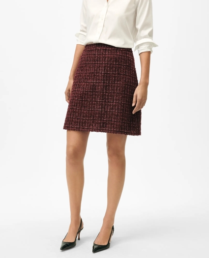 A-Line Skirt in Cotton-Wool Blend Boucle, image 3