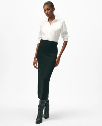 Knit Pencil Skirt in Merino Wool, image 1